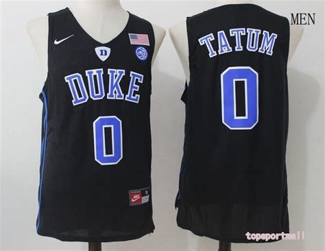 Men's Duke Blue Devils #0 Jayson Tatum Black Basketball Jersey