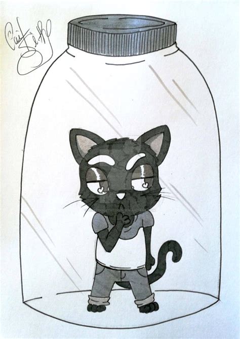 Cat in a Jar by JakeDogeTheDog on DeviantArt