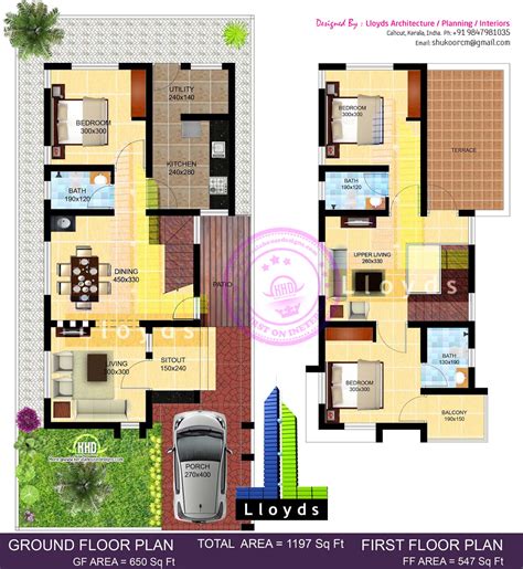 1197 sq-ft 3 bedroom villa in 3 cents plot - Kerala Home Design and ...