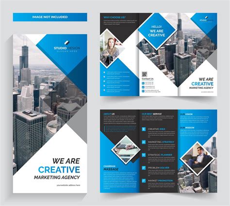 Corporate Trifold Brochure Template Design 695746 Vector Art at Vecteezy