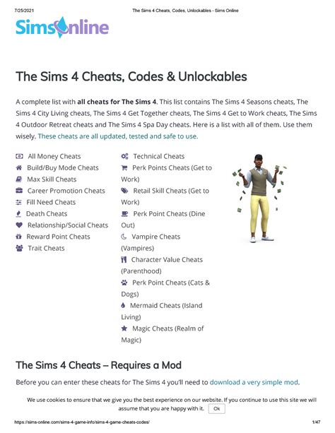 The Sims 4 Cheats, Codes, Unlockables - Sims Online - The Sims 4 Cheats ...