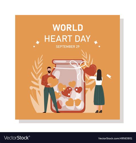 World heart day poster Royalty Free Vector Image