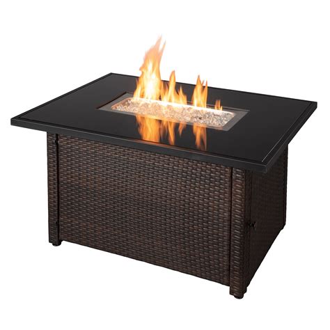 Endless Summer 44 x 32 inch Rectangular Outdoor Patio Gas Fire Pit ...