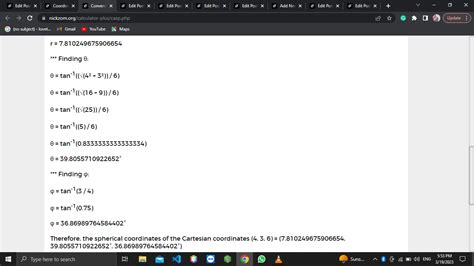 How to Convert Cartesian to Spherical | Coordinate Units