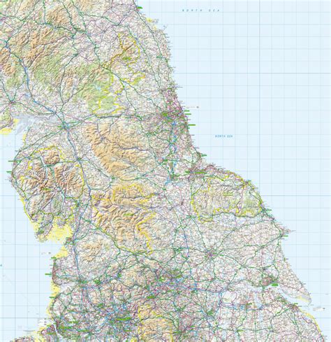 Map Wallpaper - Northern England from Love Maps On...