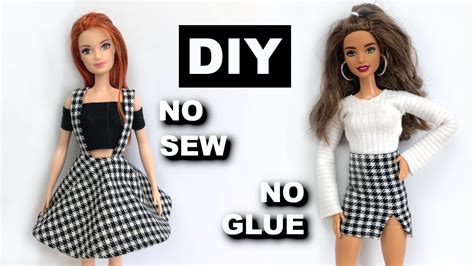 NO SEW NO GLUE 😱 DIY Barbie Clothes | How to Make Easy Barbie Clothes ...