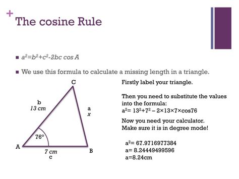 PPT - The Cosine Rule PowerPoint Presentation, free download - ID:6051825