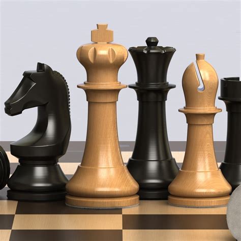 Chess Set 3D Model Free