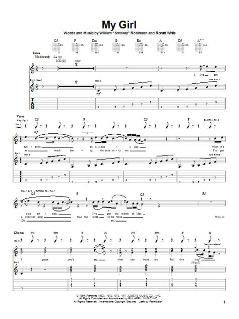 My Girl by The Temptations - Guitar Tab - Guitar Instructor