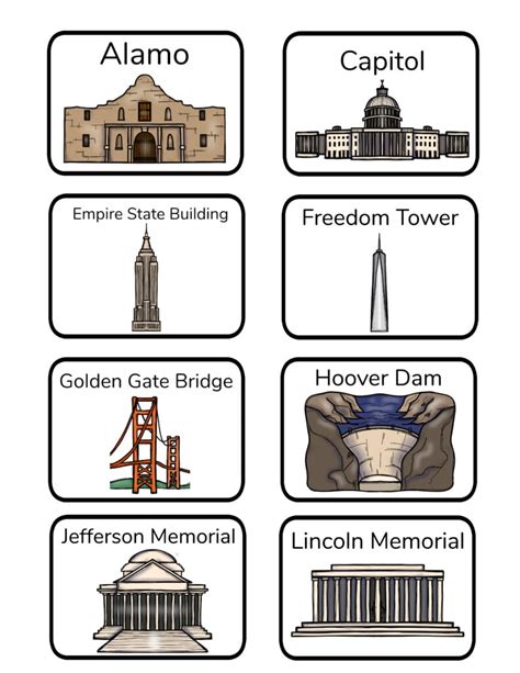 United States Map With Landmarks