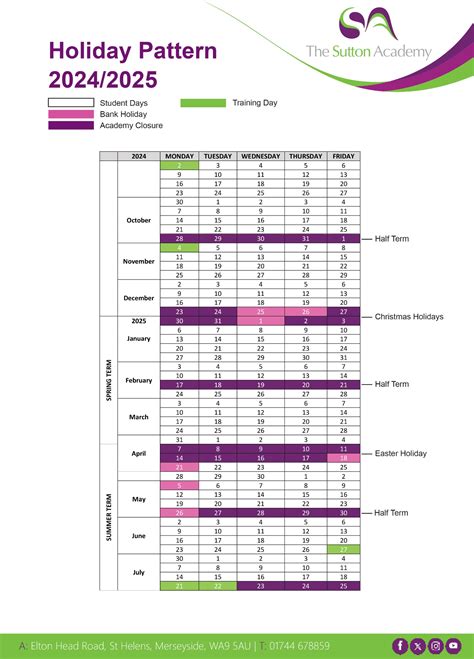 The Sutton Academy - Term Dates