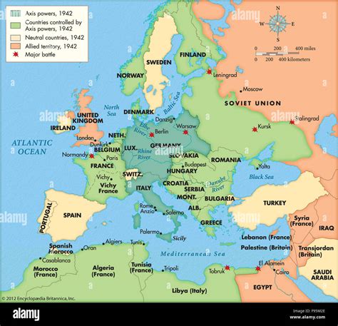 World War 2 Battles Map Europe