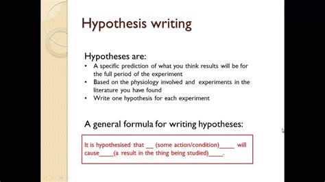 😎 How to write a hypothesis for chemistry. Scientific Hypothesis ...