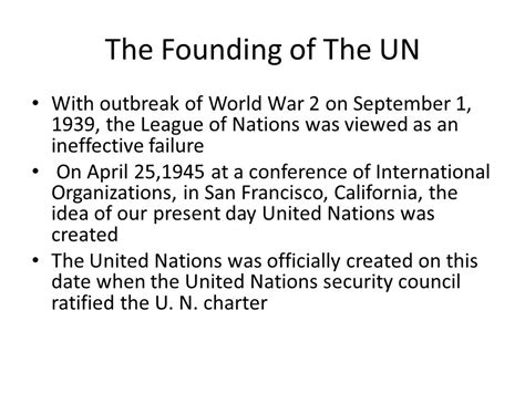 United Nations Founder