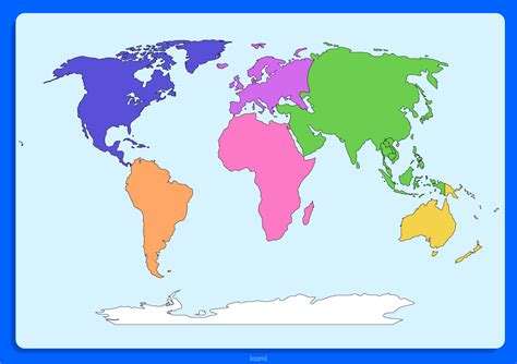 Blank Continents Map for Teachers | Perfect for grades 10th, 11th, 12th ...