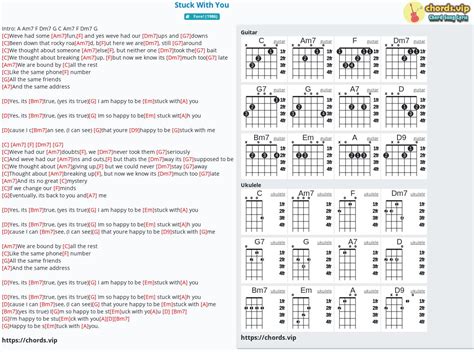 Chord: Stuck With You - tab, song lyric, sheet, guitar, ukulele ...