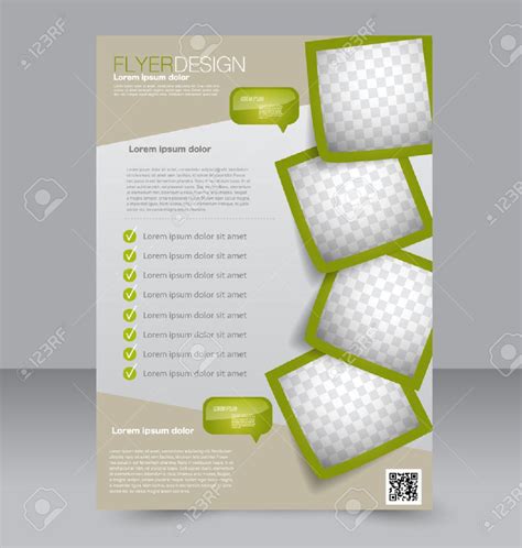 Flyer template. Brochure design. Editable A4 poster for business ...