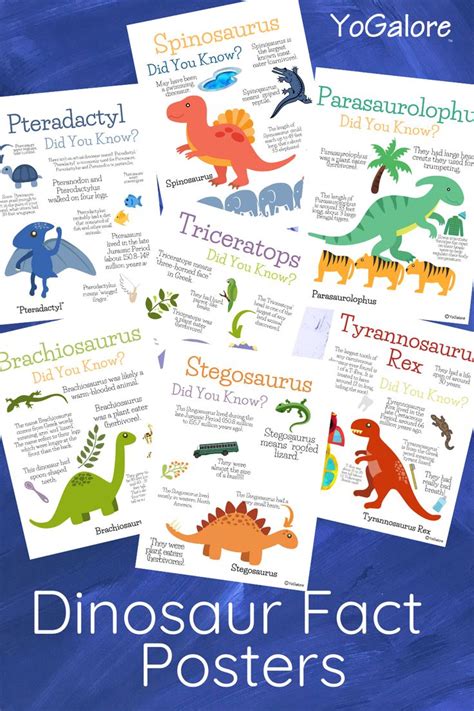 Dinosaur Printables: Fact Posters and Cards | Dinosaur facts, Dinosaur ...