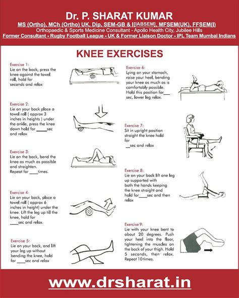 Printable Total Knee Replacement Exercises Pictures