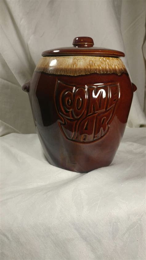 Mccoy Pottery Brown Drip Glaze Cookie Jar