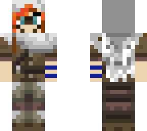 red haired viking warrior woman with face paint | Minecraft Skin