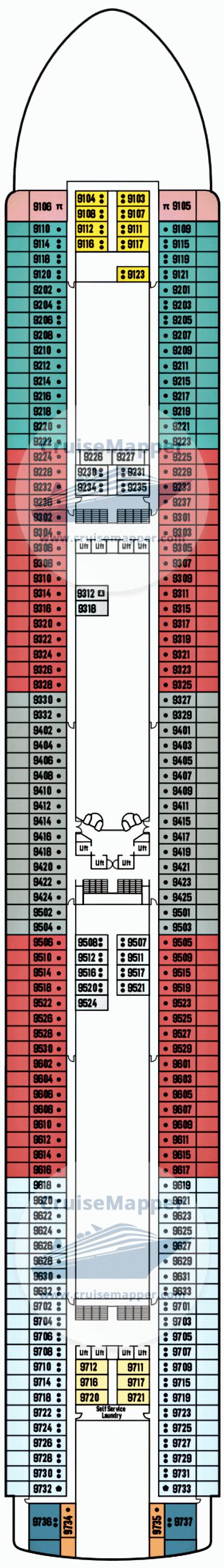 Pacific Encounter deck 9 plan | CruiseMapper