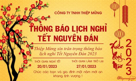 TOP 10 Mẫu thiệp thông báo nghỉ tết nguyên đán 2024 đẹp và ý nghĩa nhất