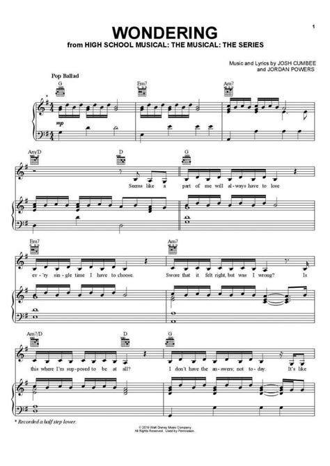 Wondering Piano Sheet Music | OnlinePianist