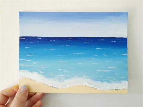 How To Paint An Easy Beach Scene With Acrylic Paint [with video]