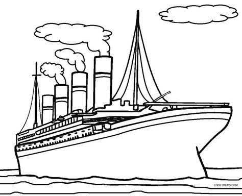 Dibujos de Titanic para colorear - Páginas para imprimir gratis