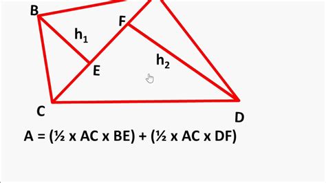 Maths - How to find area of any irregular quadrilaterals and Rhombus ...