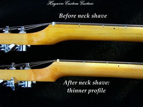 Haywire Custom Shop Guitar Neck Shaving Option