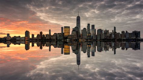 Manhattan Skyline At Night Wallpaper Manhattan Skyline New York ...