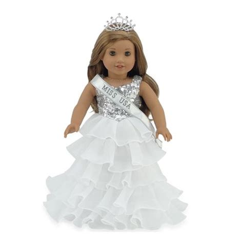 18-inch Doll Clothes - Miss USA Inspired Dress and Accessories - fits ...