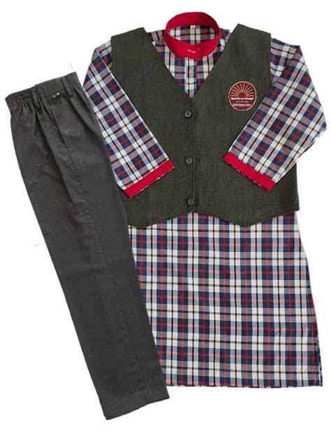 Cotton Kendriya Vidyalaya (KV) Girls School Uniform Salwar Kameez, S M ...