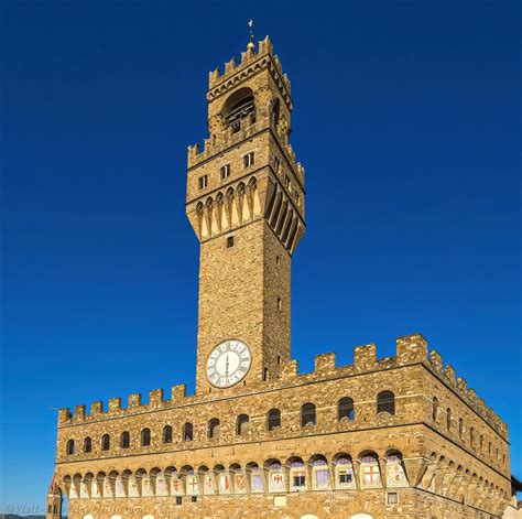 Palazzo Vecchio, The Arnolfo Tower in Florence in Italy