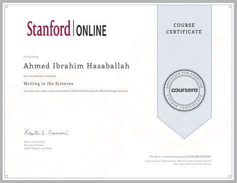 (PDF) Stanford University Certificate