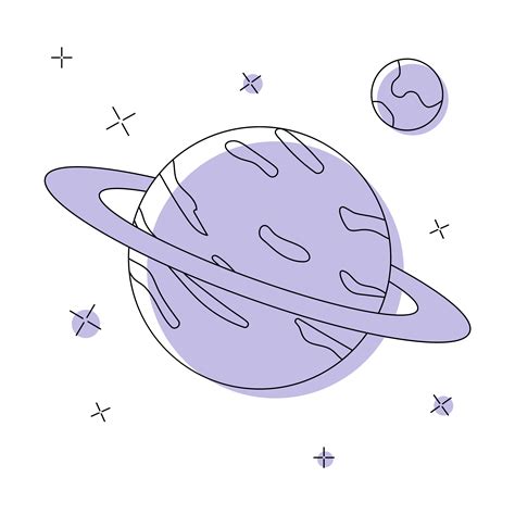 Saturn icon isolated on white background. Flat vector illustration ...