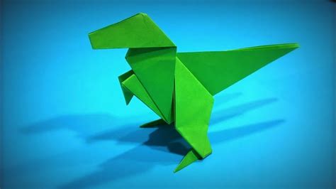 Origami Dinosaur | How to Make a Paper Dinosaur (Tyrannosaurus T-Rex ...