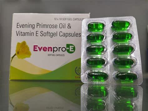 Evening Primrose Oil & Vitamin E Softgel Capsules, 10*10 Drip Off ...