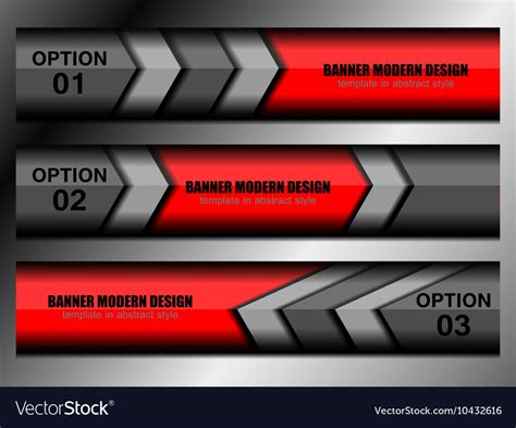 Banner red template design Royalty Free Vector Image