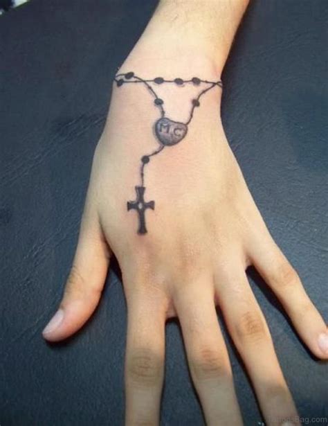 30 Cool Rosary Tattoos On Hand - Tattoo Designs – TattoosBag.com