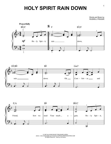 Holy Spirit Rain Down | Sheet Music Direct