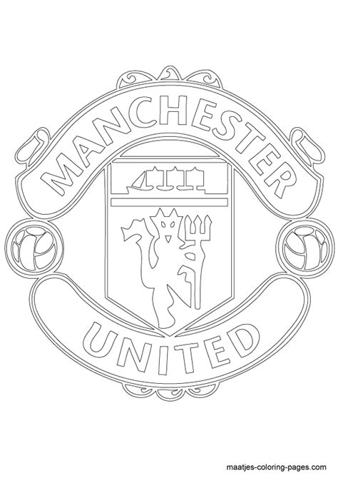 Manchester United soccer club logo coloring page Manchester United Cake ...