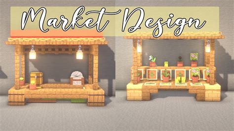 Minecraft - How to Build Market Stall Design - YouTube