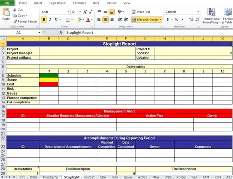 Project Plan In Excel Template