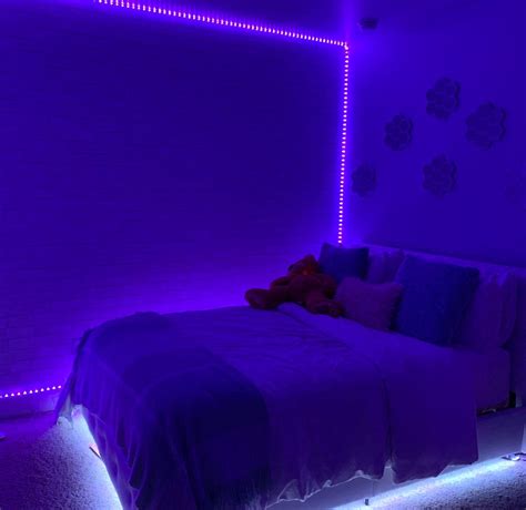 LED Lights Room | Purple Aesthetic Bedroom