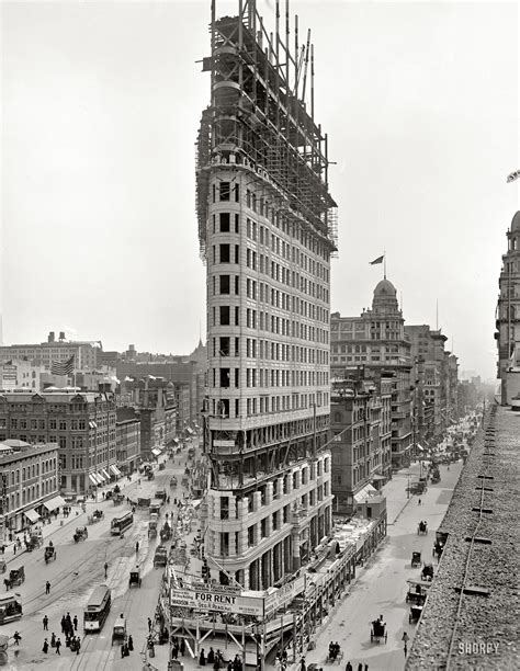 Flat Iron Building being built | Flatiron building, Building, Old photos