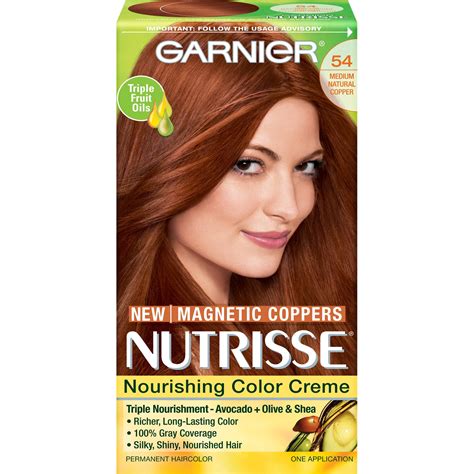 Garnier Hair Color Nutrisse Nourishing Creme, 643 Light Natural Copper ...