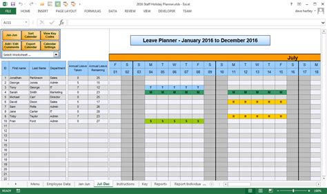 Holiday Excel Spreadsheet throughout The Staff Leave Calendar. A Simple ...